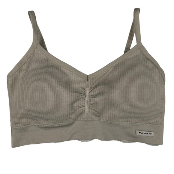 NWOT Tahari Taupe Adjustable Straps Padded Removable Cup Inserts Lace Bralette-S - Picture 1 of 3